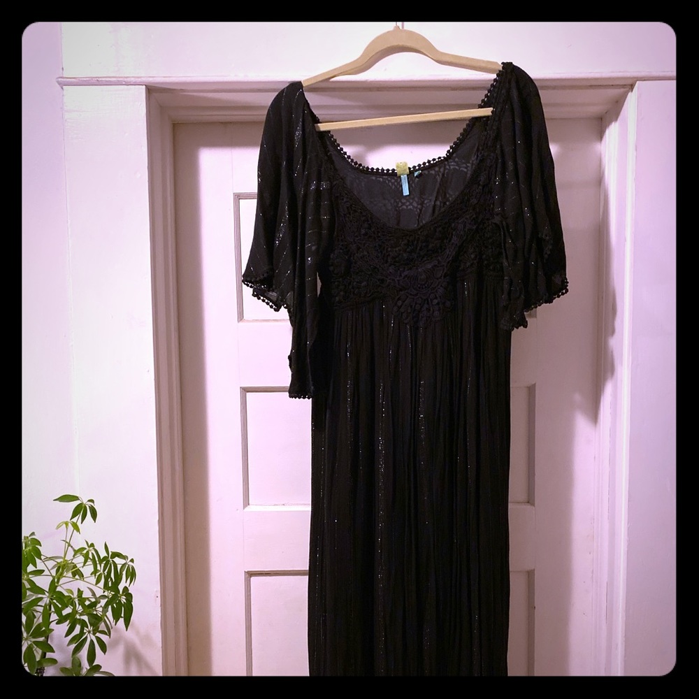 Farm Rio black maxi dress sz M